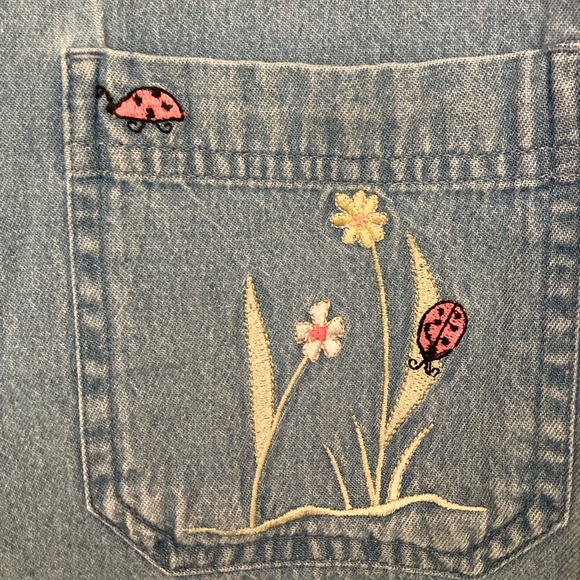 Denim embroidered button down - Picture 5 of 6
